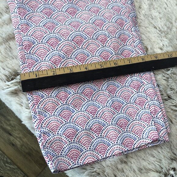 Talbots Chino Pants Womens  10 Navy Pink  Cotton Spandex Cropped - Picture 9 of 12